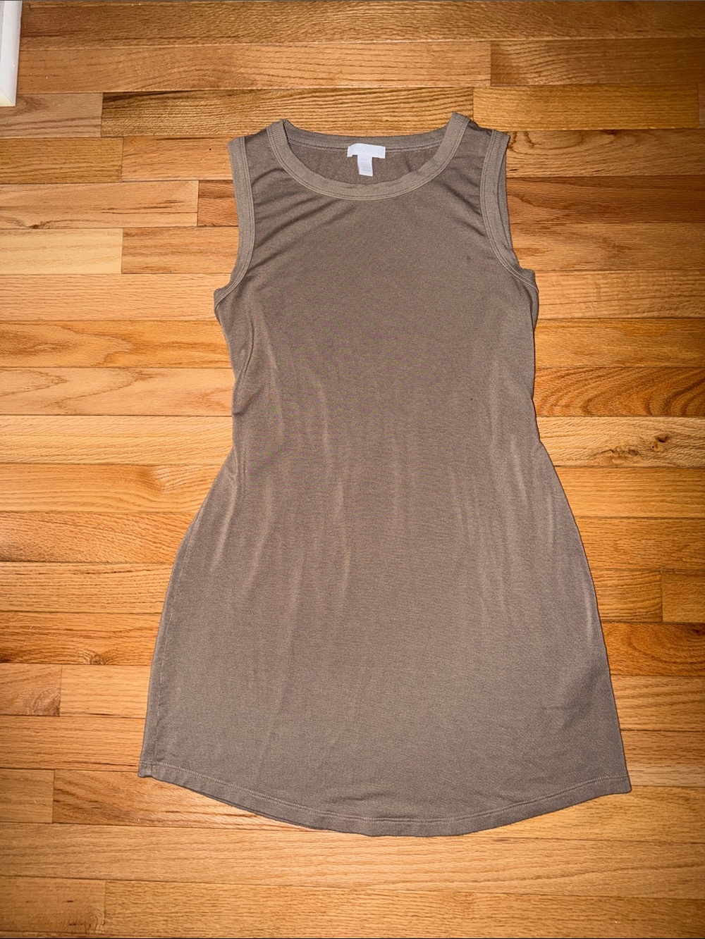 Beyond Yoga Sleeveless Tank Dress in Taupe